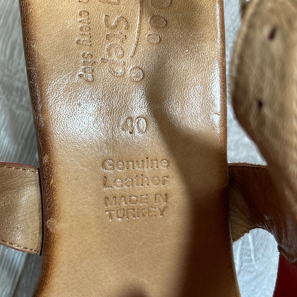 Spring Step Madeleine Red Leather Heeled Dress Sandals EU 40 (US 9) - Picture 8 of 16